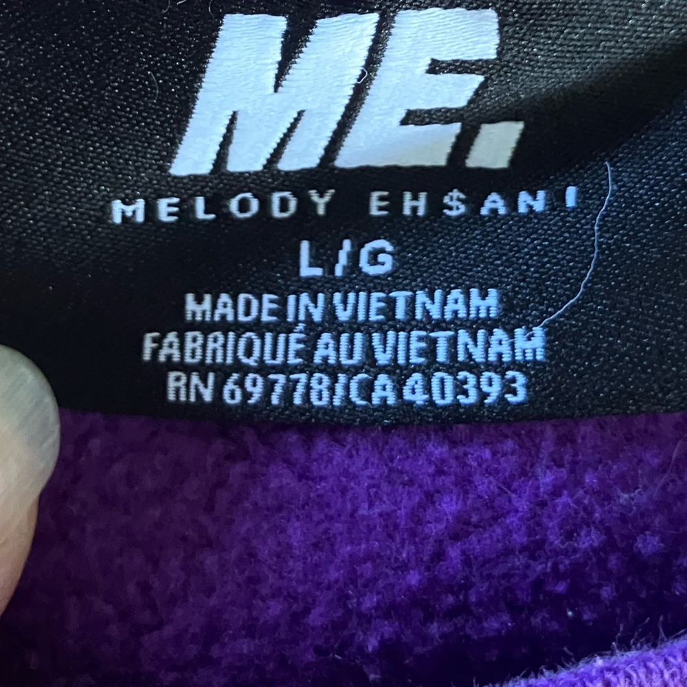 Melody Ehsani Purple women’s basketball Sweatshirt eye eye chart - Picture 5 of 7